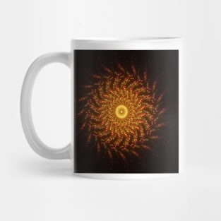 Bright Stylized Sun Kaleidoscope Design Mug